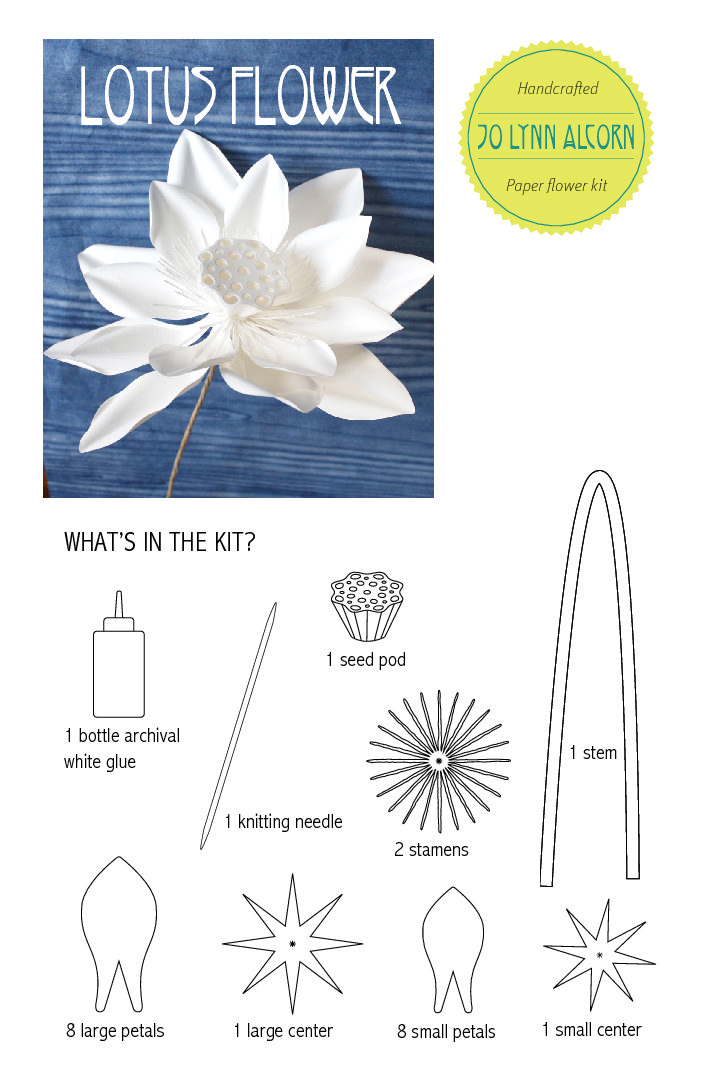 Lotus” Paper Flower Making Kit – FISHER GIFT GALLERY